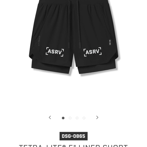ASRV MENS Black and Gray Shorts - Picture 5 of 9